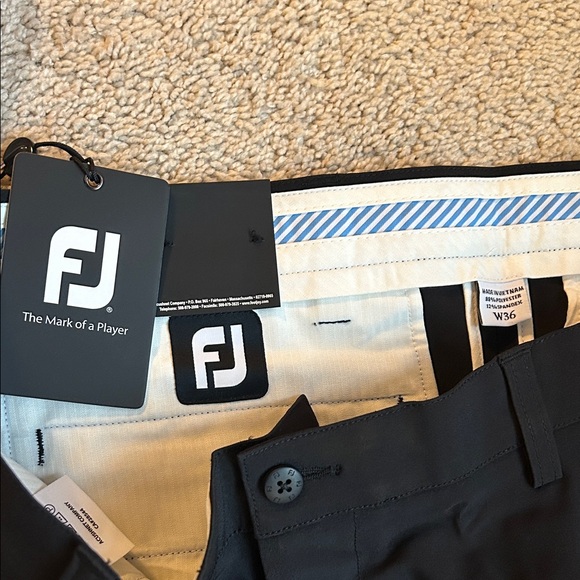 NWT FootJot Men's Black Golf Pants, W36 - Picture 4 of 6